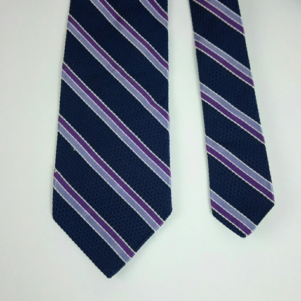 Brooks Brothers Irregular Silk Blue Stripe Tie